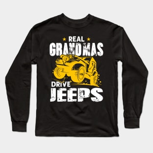 Real Grandmas Drive Jeeps Jeep Men/Women/Kid Jeeps Lover Long Sleeve T-Shirt